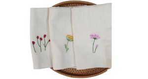 Digital Ultra Soft Trendy Embroidered Customized Color 100% Linen Waterproof Disposable <b>Square</b> Outdoor Unique Party Wedding - Product Image 3