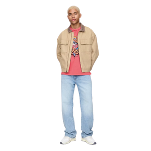 T-shirt en jersey tricoté décontracté pour homme grande taille, style hip-hop oversize et court, respirant et écologique - Product Image 3