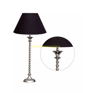 Silver Designer <b>Table</b> <b>Lamp</b> With Black <b>Shade</b> Elegant Modern Lighting <b>For</b> Bedroom Living Room Office And Contemporary Home Decor - Product Image 3