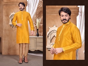 Vente en gros Design personnalisé Vêtements indiens d'hiver pour hommes décontractés Punjabi Kurta - Product Image 4