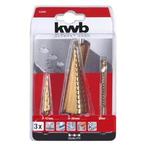 Juego de brocas multiusos Kwb Titan de 3 piezas (4-12 mm, 4-30 mm, 6 mm)-525890 - Product Image 2