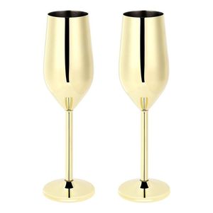 Wholesale Stainless Steel Wine Glasses Metal <b>Stem</b> Wine Goblets Red Wine Champagne Drink Cup Glass for Wedding Party - Product Image 1