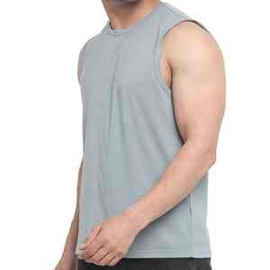 เสื้อกล้ามออกกำลังกายผ้าฝ้ายสำหรับผู้ชายมีโลโก้ - Product Image 3