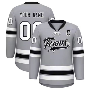 Sublimación personalizada jerseys de hockey sobre hielo antibacteriano transpirable 100% poliéster Unisex adulto al por mayor - Product Image 4