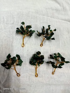 <b>Small</b> Green Jade Crystal Tree Handmade Gemstone Bonsai Lucky Feng Shui Money Tree Home <b>Office</b> <b>Table</b> Decor Gift Wholesale - Product Image 5