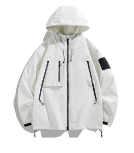 Premium Men's Windproof Autumn Long Sleeve Casual Jacket <b>Coat</b> Plus Size Satin Bomber with Zip Closure New Arrival - Product Image 2