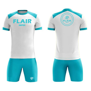 Conjuntos de uniformes de camiseta de fútbol cómodos y transpirables de diseño personalizado de la mejor calidad para jugadores jóvenes, servicio OEM de corte automatizado - Product Image 1