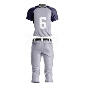 Conjunto de Jersey y pantalones de béisbol de alta calidad con logotipo personalizado para jugadores jóvenes y adultos en material transpirable - Product Image 2