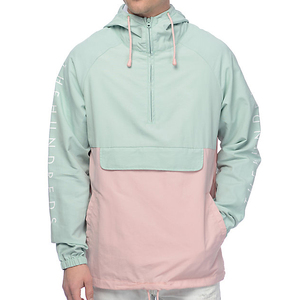Veste coupe-vent de style rue pour hommes avec logo personnalisé en toile à col montant de haute qualité pour l'hiver Vente en gros directe d'usine - Product Image 1