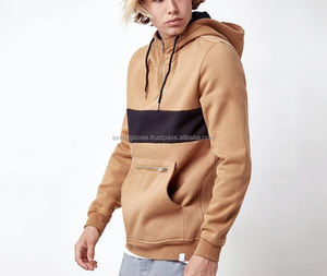 2020 OEM usine en gros hommes de haute qualité polaire sweat-shirt personnalisé Double ton pull fermeture éclair à capuche hiver col à capuche - Product Image 1
