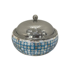 Olla caliente de acero inoxidable con incrustaciones de hueso para el hogar, uso de catering, artículos de mesa, decoración, servicio de comida, olla caliente de doble pared - Product Image 6