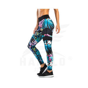 Leggings de fitness personnalisés pour femmes Pantalons extensibles à motif solide Vente en ligne à prix réduit - Product Image 2