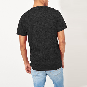 T-shirt de marque personnalisé de haute qualité pour hommes Tissu en jersey de coton avec spandex respirant de grande taille à manches courtes Design solide - Product Image 3