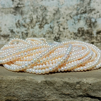 Perles Rondelle de perles d'eau douce à lustre élevé Perles de perles d'eau douce naturelles pour la fabrication de bijoux Perles de perles en vrac de 5mm Prix de gros