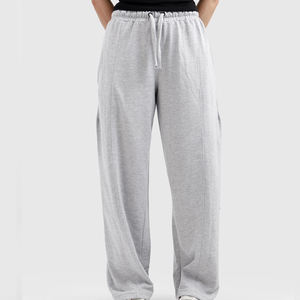 Pantalons amples décontractés d'été pour femmes Pantalons amples 100% coton Couleur unie Streetwear Pantalons amples pour femmes - Product Image 5