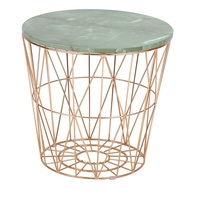 Table Basse Moderne en Métal Empilable, Meuble Décoratif pour la Maison, Table Basse Standard avec Plateau en Marbre pour Salon, Usage Domestique et Hôtelier de Luxe