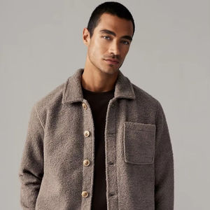 Nouveau design de vestes en polaire pour hommes, manches longues personnalisées, couleur unie, matériau 100% coton, chaud et élégant - Product Image 1