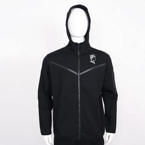 Vêtements de sport avec logo personnalisé Survêtement fermeture éclair totale en polaire polyester Survêtement jogging homme deux pièces Costumes de sport homme - Product Image 4