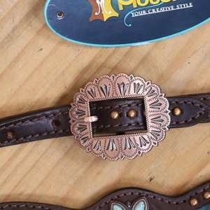 Juego de Cabezada y Pechera para Caballo Estilo Occidental de Lujo, Cuero de Primera Calidad con Pedrería, Hecho a Mano, Equipo de Equitación Personalizado - Product Image 5