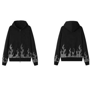 Sudadera con Capucha para Hombre, 100% Algodón, Transpirable, Estilo Urbano, Invierno, Color Sólido, con Cordón Cruzado y Detalle de Pedrería, Logotipo Personalizado - Product Image 2