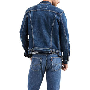 Veste personnalisée surdimensionnée d'hiver pour hommes en toile épaisse denim coupe-vent avec col décontracté jean chaud de style Hip Hop et Vintage - Product Image 6