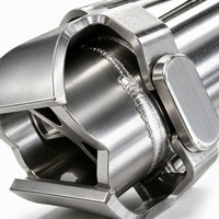 Válvula de descarga mezcladora de cinta de acero inoxidable SUS304 con espejo de barril de forma especial/pulido mate, válvula antifugas, sin piezas adicionales