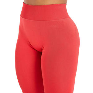 Pantalones de yoga sin costuras de cintura alta para mujer Legging de color sólido con control de barriga push-up y diseño de cintura media para entrenamientos - Product Image 5