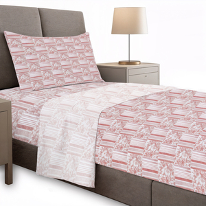 Set di Lenzuola in Microfibra Moderno King-Size con Stampe Trendy, 4 Pezzi Imbottiti in Cotone per Casa e Hotel - Product Image 2