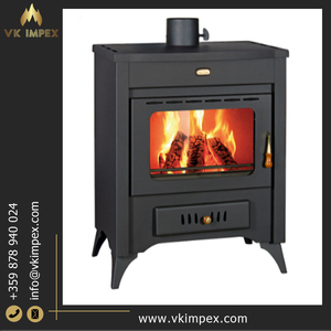 Consommation de carburant 3.3 kg/h et puissance de chauffage de pièce de 10 kW Cheminée à bois autoportante pour maison villa utilisation en intérieur - Product Image 2