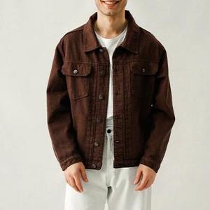 Chaqueta Vaquera Entallada para Hombre, Cortavientos, Transpirable, 100% Algodón, Ropa Exterior Informal, Logotipo Frontal Personalizable, OEM - Product Image 5