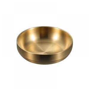 Cuencos de cereales de arroz de Metal resistente, cuencos de servicio chapados en oro de acero inoxidable 304, cuencos de sopa de helado de doble pared - Product Image 1