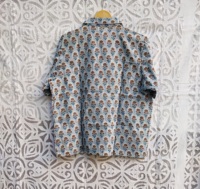 Set Piyama Kain Katun Bermotif Desainer Elegan Kemeja Kancing Ikat & Celana Pendek Pinggang Elastis Pakaian Tidur Nyaman Set Pj