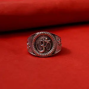 Anillo de Plata 925 con Símbolo Om para Hombre y Mujer, Joyería Religiosa, Regalo con Engaste Invisible, Oro de 10K y Platino para Promesas - Product Image 2
