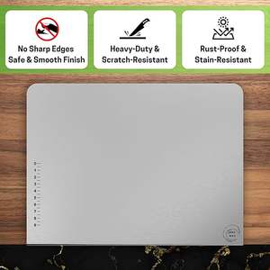 Tabla de cortar de acero inoxidable antiolor para pescado y marisco, tabla de cortar de Metal, accesorios de cocina - Product Image 3