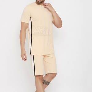 Ensemble T-shirt et short pour homme, couleur unie, de haute qualité, écologique, décontracté, pour l'hiver, pour adultes - Product Image 4