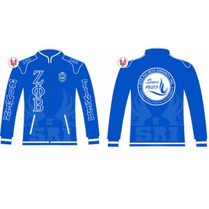 Chaqueta de motocicleta ropa de carreras de autos de motocicleta bordado de alta calidad Zeta Phi beta logo Stand Collar Racecar Jacket - Product Image 2