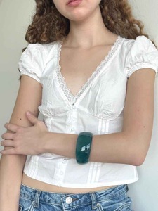 Pulseras y Brazaletes de Resina para Mujer, Nueva Colección, Joyería Estilo Ángel para Fiestas y Bodas, Alta Calidad - Product Image 4