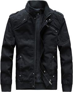 Veste légère en coton mélangé avec col montant Saison d'hiver Respirant Élégant pour les activités décontractées en plein air de tous les jours - Product Image 1