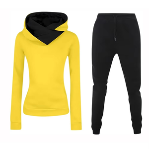 Conjunto Deportivo de 2 Piezas para Mujer, con Capucha, Suave, Cómodo, Informal, de Invierno, con Estampado por Transferencia de Calor, 100% Algodón de Alta Calidad - Product Image 5