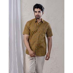 Chemises décontractées à manches courtes imprimées 100% coton pour hommes, tissu popeline respirant, taille XL - Product Image 3