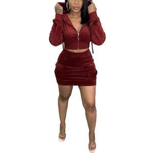 Premium Quality Women's Crop Hoodie Matching Skirt washed Twin Sets Outfit for All weather custom logo Ladies Hoodie and <b>Shorts</b> - Product Image 6