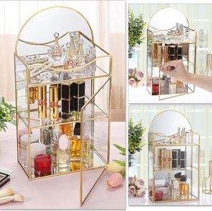 Boîte à bijoux vintage en verre et laiton, fabriquée à la main avec dimensions personnalisées pour le rangement et la décoration à la maison et au bureau, export en gros - Product Image 3