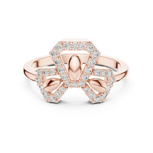 Anillo de Compromiso de Oro Blanco de 14K con Diamante Redondo Cultivado en Laboratorio para Mujer |   Diamante Cultivado Nuevo - Product Image 2