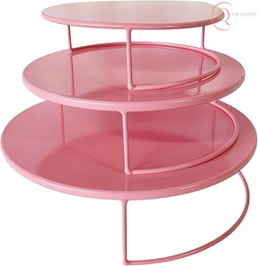 Support à gâteau en métal de qualité supérieure avec une finition moderne élégante, parfait pour les gâteaux de mariage, les tables de desserts, les fêtes et l'affichage à domicile - Product Image 2