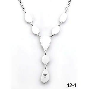 Collier artisanal en argent sterling et pierres dorées en forme de goutte d'eau, idée cadeau parfaite - Product Image 4
