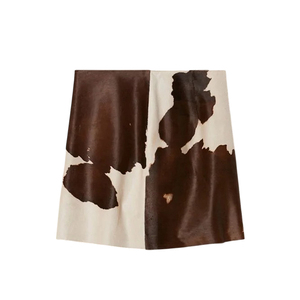 Jupe en cuir de vachette décontractée confortable de haute qualité pour femmes Style unique avec des jupes de différentes couleurs - Product Image 4