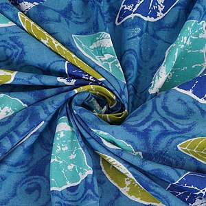 Parure de lit double en coton bleu imprimé Jaipuri 240 TC avec 2 taies d'oreiller, ensemble 3 pièces pour lits King Size, 100% coton, usage domestique - Product Image 4