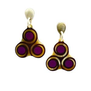 Boucles d'oreilles pendantes en corne de buffle naturelle pour femmes, style mignon, occasion anniversaire, fêtes, modèle DHE-775, vente flash - Product Image 4