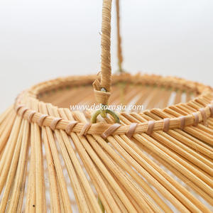 Rattan Hanging <b>Lamp</b> Decorative, <b>Natural</b> Rattan <b>Lamp</b> <b>Shade</b> for Living Room, Home Decoration - Product Image 4