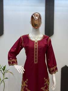 PAREJA PLAZO EXCLUSIVA CON BORDADO DE SECUENCIA DETALLES DE TELA DE TRABAJO TELA SUPERIOR CRAPE SECUENCIA DE TRABAJO DE SECUENCIA - Product Image 6